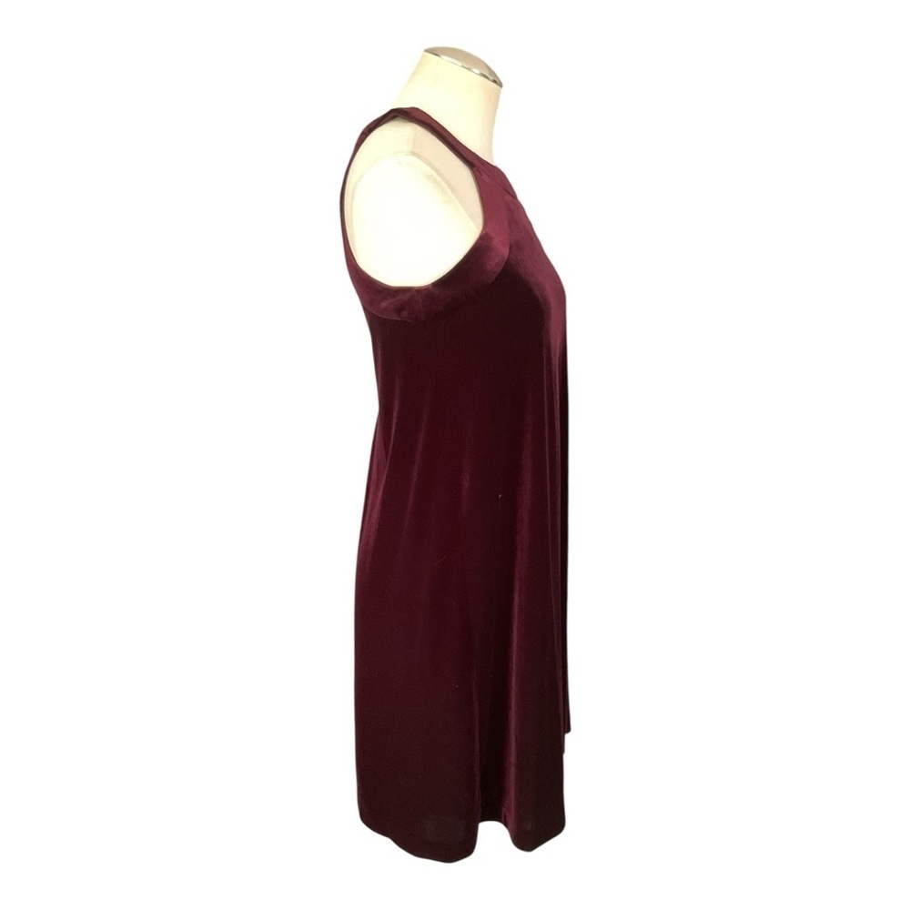 Betsey Johnson Velvet Halter Dress Women’s Size 2 Burgundy Cocktail Party - Picture 3 of 7